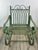 Metal Patinated Green Wrought Iron Rocking Chair, 1990s For Sale - Image 7 of 11