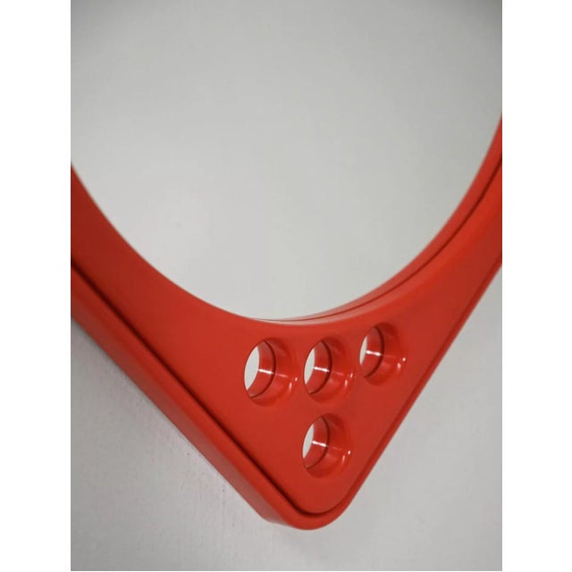 Red Finnish Wall Mirror by Makisen Kuvasti Oy, 1970s For Sale - Image 8 of 10