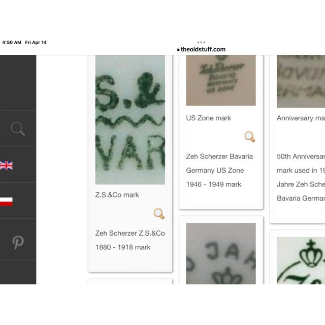 White Late 19th Century Zea Scherzer z.s. & Co. Porcelain Creamer and Sugar Set- 2 Pieces For Sale - Image 8 of 9