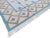 Handmade Cotton Vegetable Dyed White, Sky Blue and Tan Star and Gingham Rug - 8'x10' For Sale - Image 6 of 10