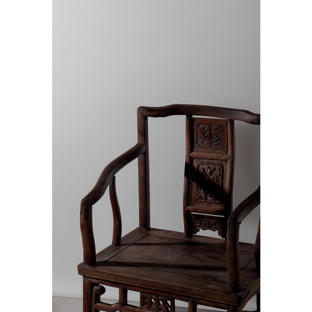Brown Traditional Ming Style Southern Officials Chair, 1650s For Sale - Image 8 of 10