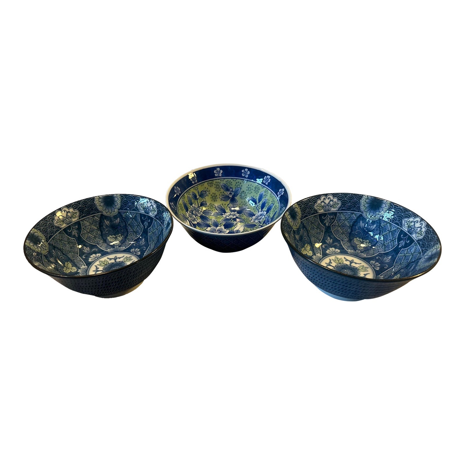 Vintage Japanese Rice Bowls- Set of 3 | Chairish