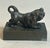 Antique/ Vintage 19th Century King Charles X Era Lion or Dog on Plinth Inkwell Lid / Topper Only. Made of Bronze was...
