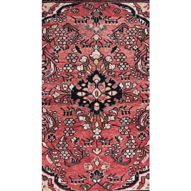 Antique Persian Hamadan Hand-Knotted Rug 3'6" X 4'10" For Sale - Image 4 of 4