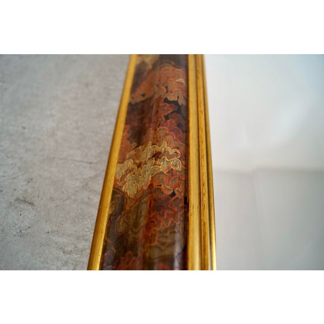 1970’s Hollywood Regency Ethan Allen Gilded Beveled Mirror For Sale - Image 10 of 12