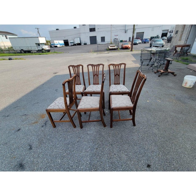19th Century Solid Mahogany, 6 Dining Room Chairs. Chippindale Made in England For Sale - Image 13 of 14
