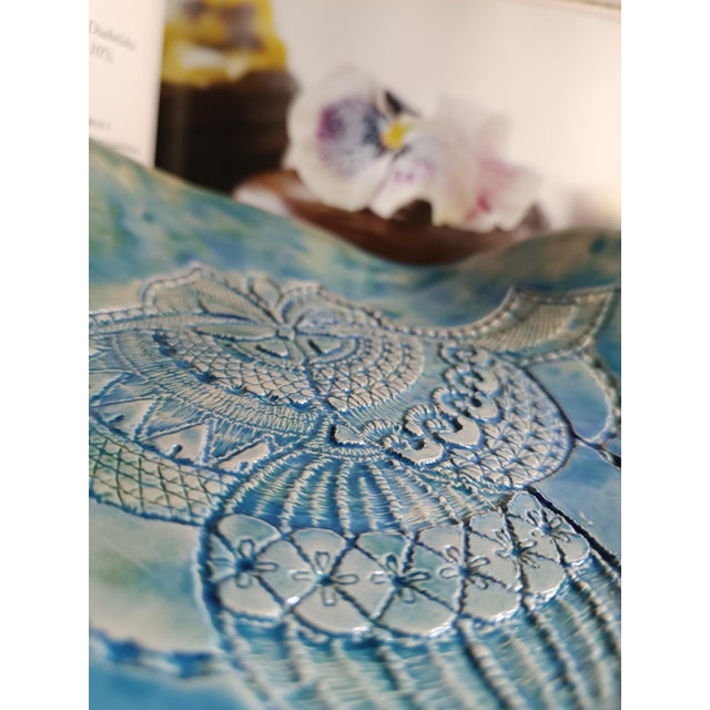 Ceramic Christmas Plate by Daniela Proietti For Sale - Image 7 of 8