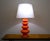 Large Swedish Orange Art Glass Table Lamp by Gustav Leek for Orrefors, 1960s For Sale - Image 10 of 10
