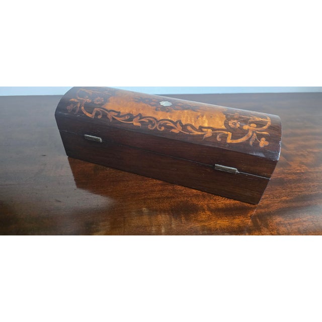 Antique English Inlaid Glove Box, 1880 For Sale - Image 6 of 12