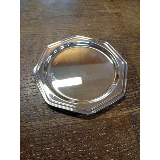 Silver-Plated Metal Bottle Coaster from Christofle For Sale - Image 5 of 5