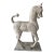Late 20th Century Monumental Carved Wooden Horse on Plinth For Sale