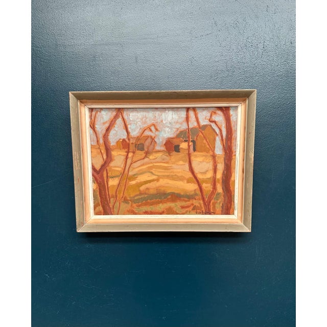 Autumn Landscape, 1950s, Oil Painting on Panel, Framed For Sale - Image 14 of 17