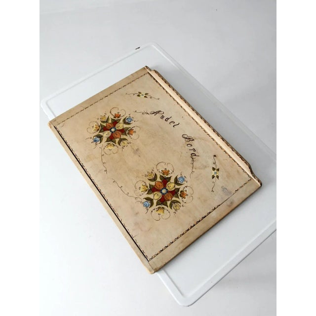 Antique Hand Painted Wood Noodle Board For Sale - Image 10 of 13