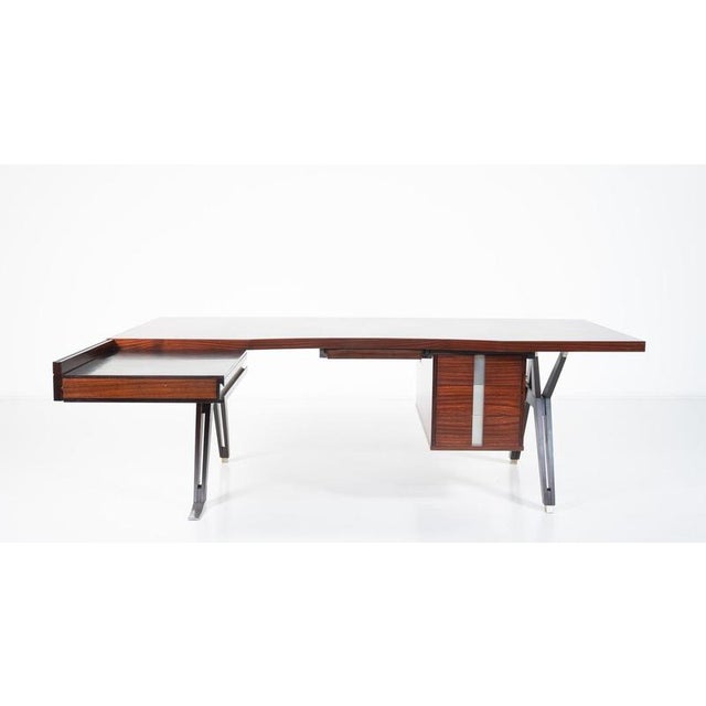 Mid-Century Modern Desk attributed to Ico Parisi for Mim Roma, Italy, 1950s For Sale - Image 15 of 17