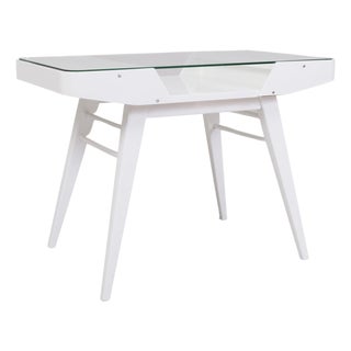 Mid-Century White Table attributed to František Jirák for Tatra, Czechia, 1950s For Sale