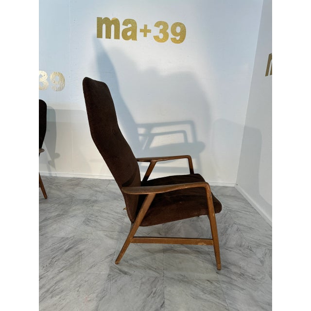 1960s Pair of Armchairs Attributed to Gio Ponti, Coming From the Parco Dei Principi in Rome For Sale - Image 5 of 10