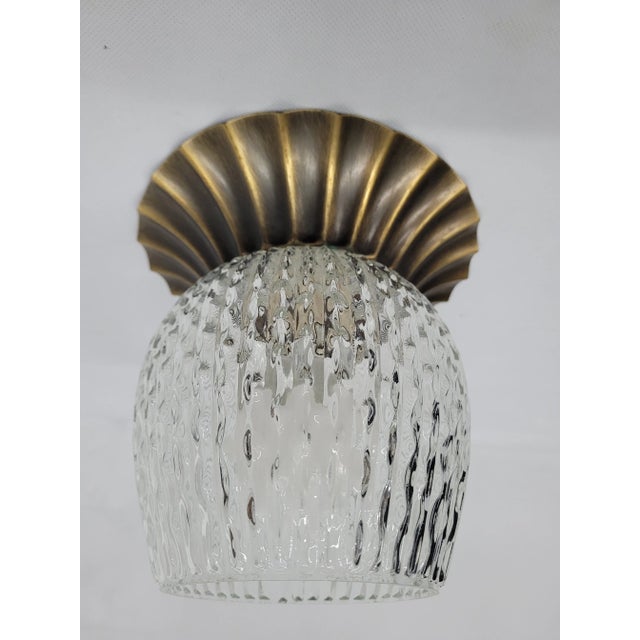 Vintage Mid-Century 1970s Halo Lighting Bronze & Glass Flush Mount Ceiling Fixture For Sale - Image 14 of 14