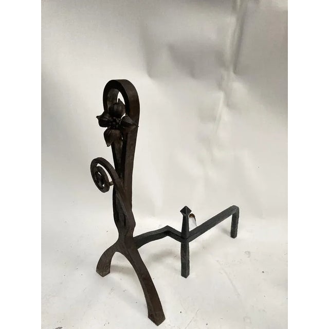 Wrought Iron Chenets, 1910s For Sale - Image 6 of 11