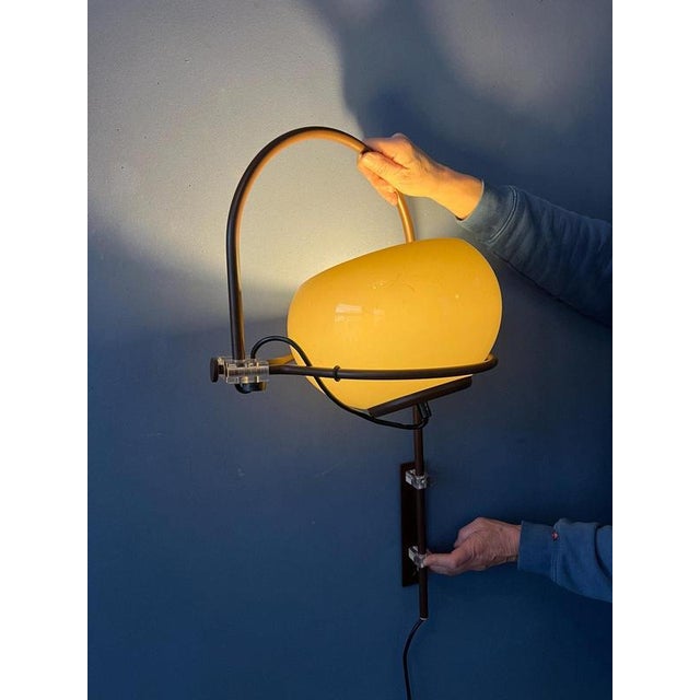 Mid-Century Space Age Mushroom Arc Wall Lamp from Herda For Sale - Image 6 of 13