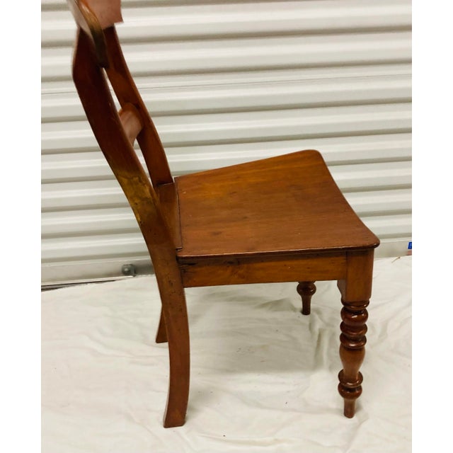 English Regency 19th Century Mahogany Side Chair Turned Legs For Sale - Image 12 of 12