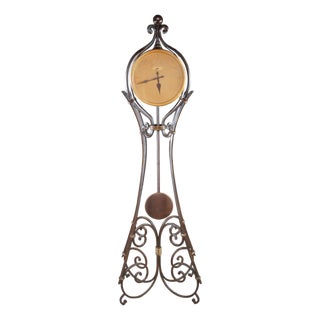 Howard Miller 615-004 Vercelli Floor Grandfather Clock Iron Scrollwork Cast Stone For Sale