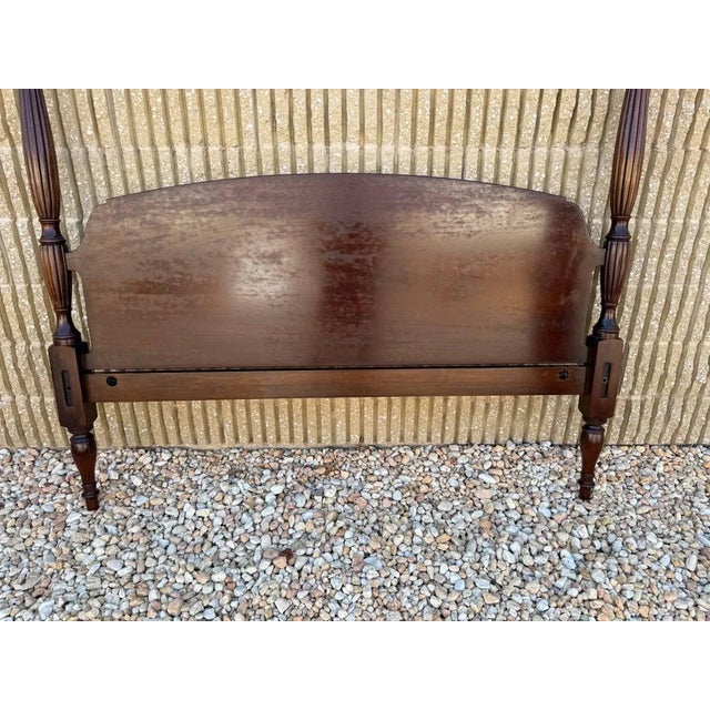 Wood Georgian Style Carved Queen Size Poster Bed by White Furniture For Sale - Image 7 of 18