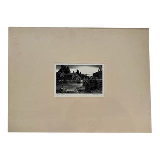 Mid 20th Century Stow Wengenroth Signed Lithograph Maine Coastal Harbor For Sale