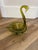 Mid 20th Century Vintage Mid-Century Modern Olive Green Art Glass Swan Trinket Dish For Sale - Image 5 of 8