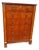 1960s Baker Furniture Empire Cherry & Burl Wood Highboy Dresser For Sale