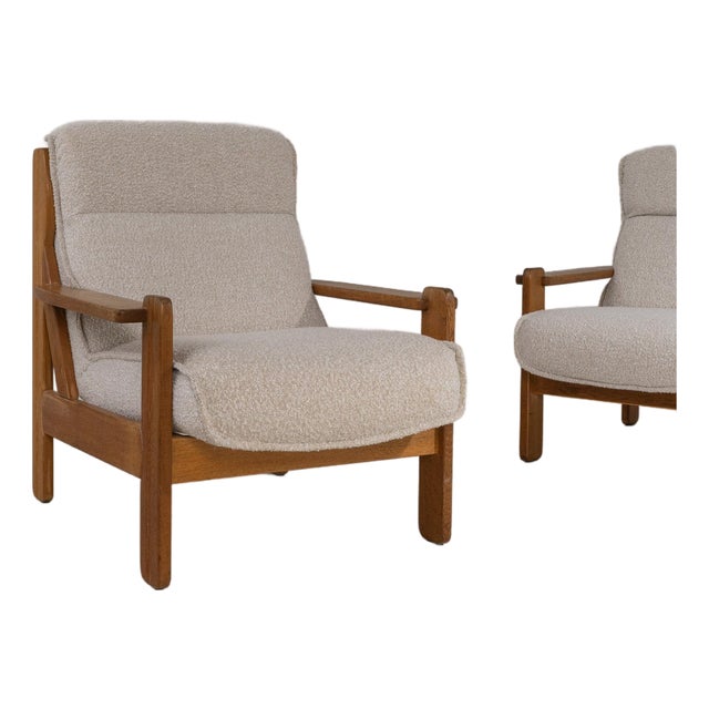 19th Century France Brutalist Beige Wood Armchair For Sale