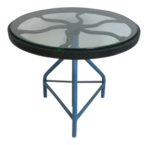 Vintage Industrial Gear Metal Tripod Lamp End Table Stand