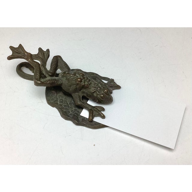 Victorian Antique Victorian Brass Frog Paper Clip For Sale - Image 3 of 5