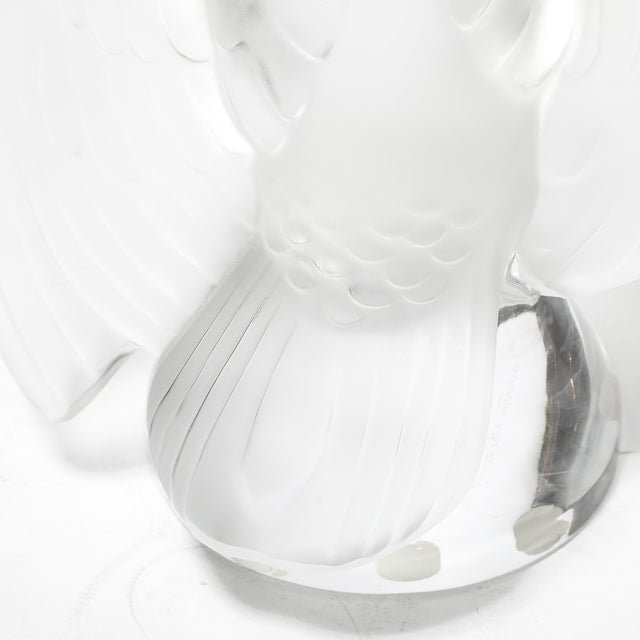 Mid-Century Modern Mid-Century Modernist Sculptural Crystal Cockatiel Sculpture Signed Lalique For Sale - Image 3 of 18