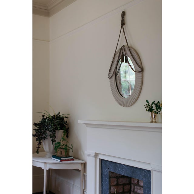 French Merette Antique Mirror, Paper Mache For Sale - Image 3 of 4