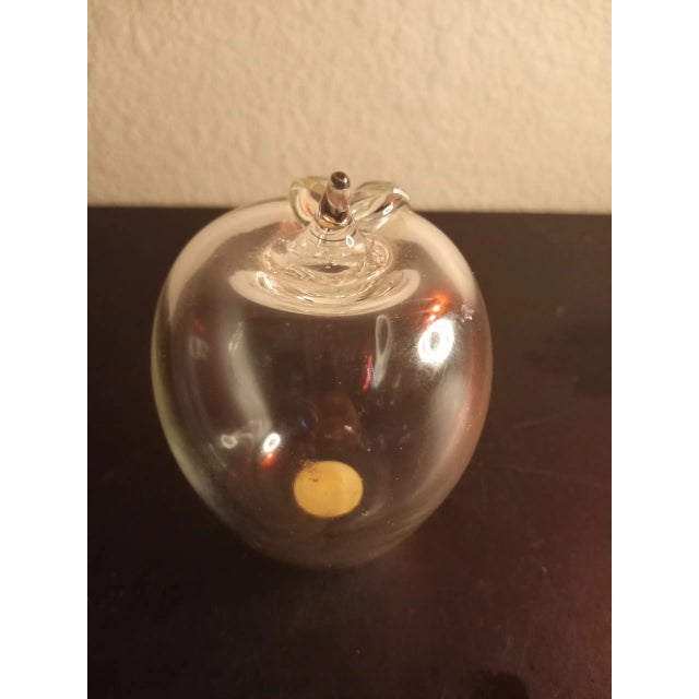 Transparent 1980s Princess House Crystal Apple Figurine Paperweight For Sale - Image 8 of 8