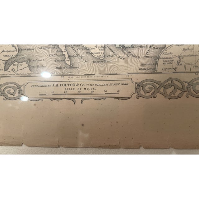 Beige Antique Map of Scotland Framed For Sale - Image 8 of 9