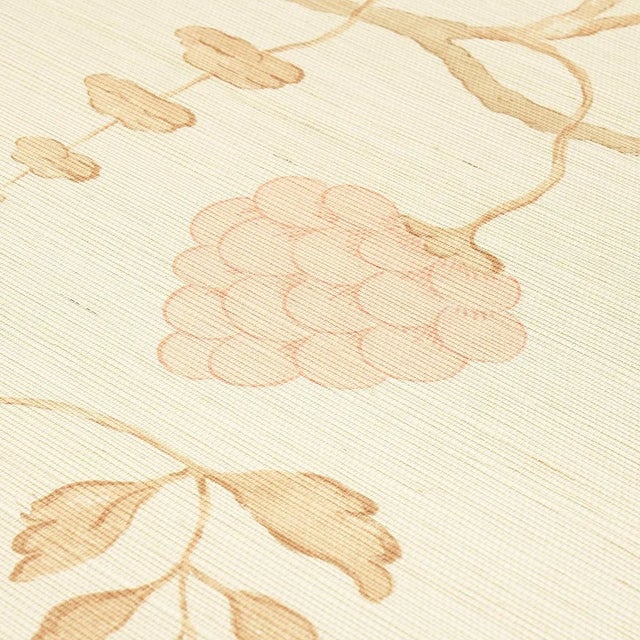 Schumacher Schumacher Wisteria Sisal Wallpaper in Amber & Rose For Sale - Image 4 of 5