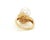 Mid 20th Century Mikimoto Diamond Pearl Cocktail Ring 18k Yellow Gold Size 5.5 For Sale - Image 4 of 5