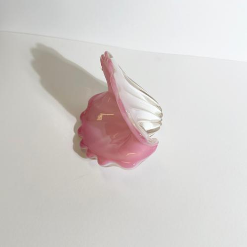 Gold Pink Alabastro Murano Glass Clam Shell Bowl from Seguso, Italy, 1960s For Sale - Image 8 of 11