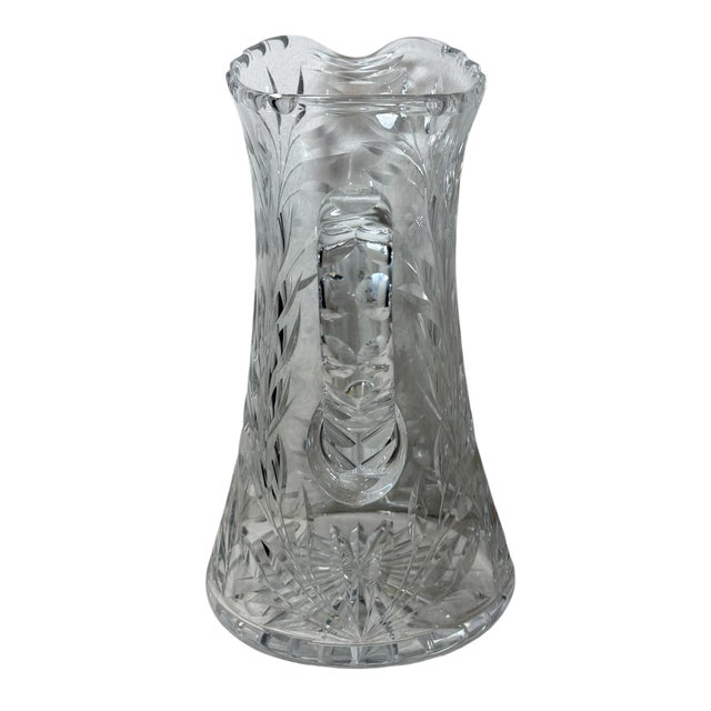 An exceptional late 19th century American Brilliant Period cut glass water pitcher, showcasing the remarkable...