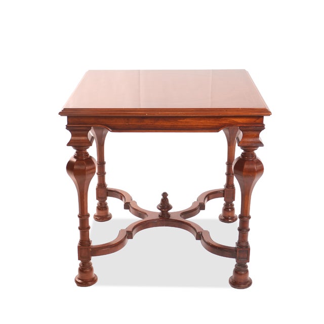 1900 - 1909 1900s Antique French Inlaid Baroque and Marquetry Table For Sale - Image 5 of 10