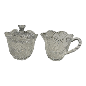 Vintage Crystal Sugar & Creamer Set
