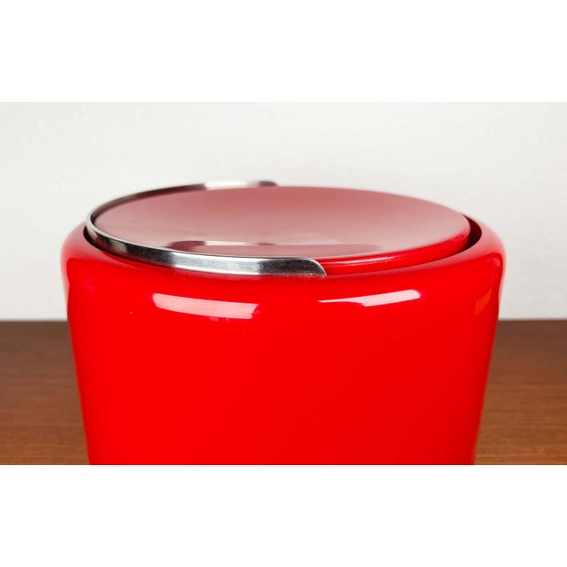 Mid-Century Modern Danish Space Age Red Ice Cooler Bucket by Erik Magnussen for Stelton, 1970s For Sale - Image 11 of 18