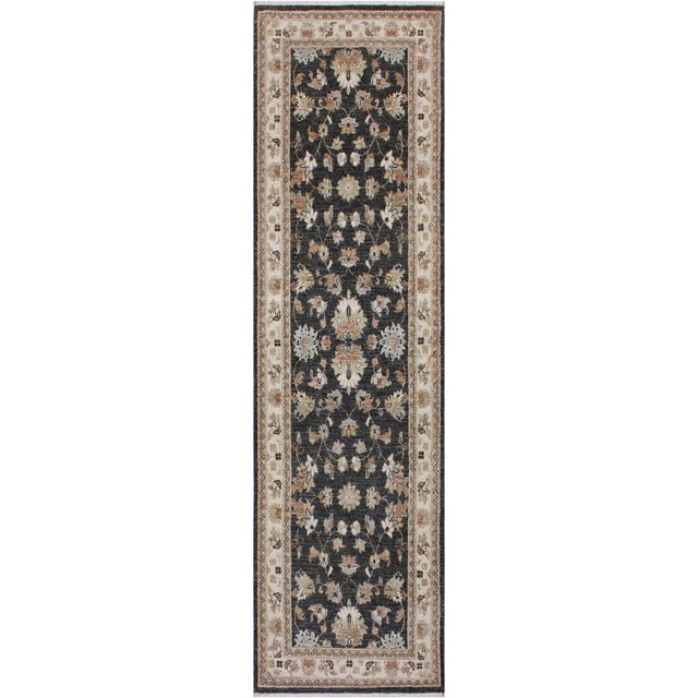Boho Chic Ziegler Gray/Ivory Wool Runner Rug- 2'8'' X 8'1'' For Sale - Image 9 of 10