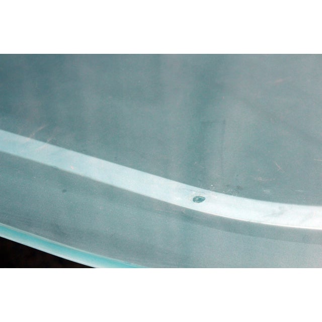 Mid 20th Century Reclaimed Art Deco Oblong Glass Top Dining Table For Sale - Image 4 of 7