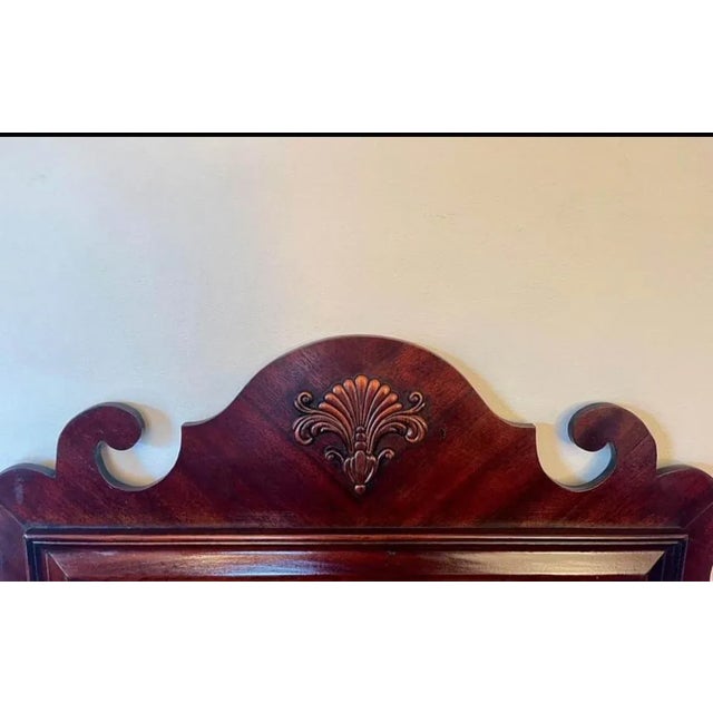 Traditional Vintage 1980’s Lane Furniture Mahogany Wood Tall Mirror For Sale - Image 3 of 6