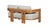 Paradiso Outdoor Solid Teak Wood Love Seat - Gray Fabric For Sale - Image 10 of 11