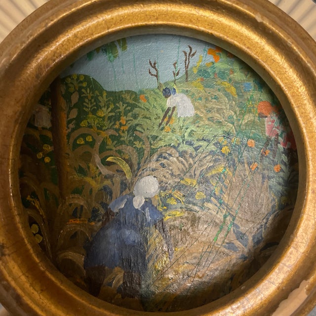 Cheryl Fudge Mixed Media Wall Sculpture – Reclaimed Tin Panel With Convex Mirror, One-of-a-Kind (23.5”) For Sale - Image 4 of 11