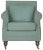 Club Chair & Silver nailheads in Seaside Blue & Espresso For Sale - Image 10 of 10
