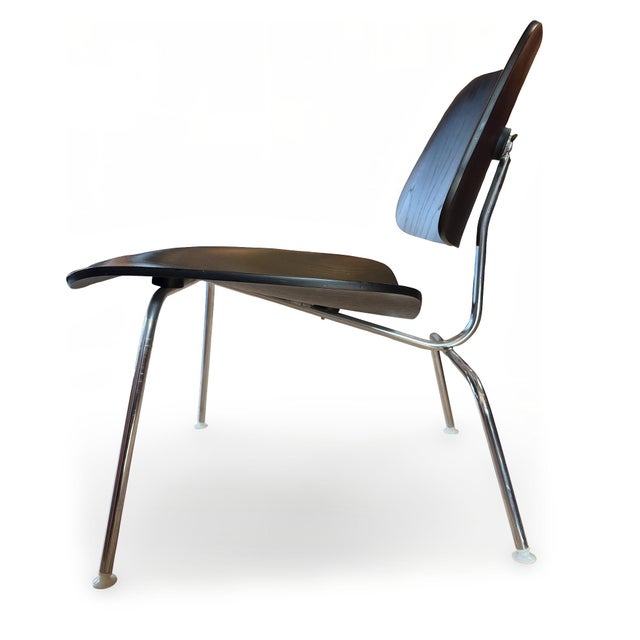 Wood Charles and Ray Eames Molded Plywood Lounge Chair Metal Base (Lcm) for Herman Miller, 2007 For Sale - Image 7 of 13
